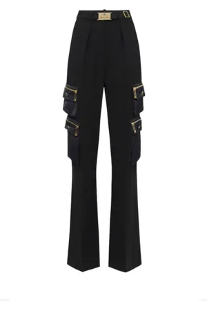 Elisabetta Franchi Mujer, Pantalones, Negro, Talla: XS