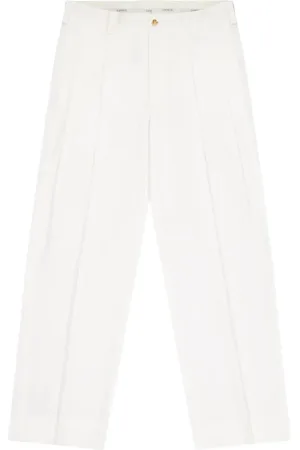 LANEUS Hombre, Pantalones, Blanco, Talla: L