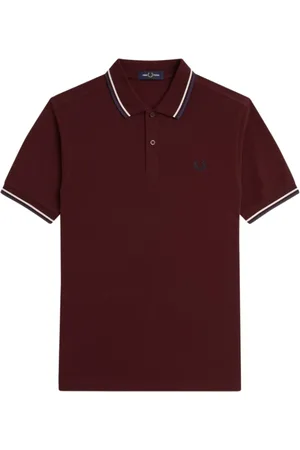 Fred Perry Hombre, Camisetas, Rojo, Talla: M