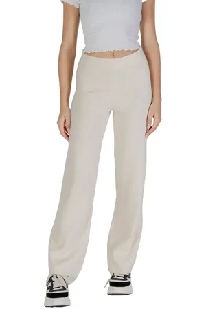 VERO MODA Mujer, Pantalones, Blanco, Talla: L