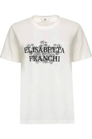 Elisabetta Franchi Mujer, Camisetas, Blanco, Talla: S