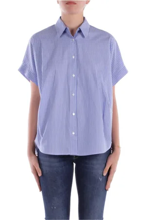Manila Grace Mujer, Blusas y Camisas, Azul, Talla: M