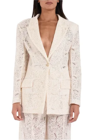 SIMONA CORSELLINI Mujer, Chaquetas, Blanco, Talla: L