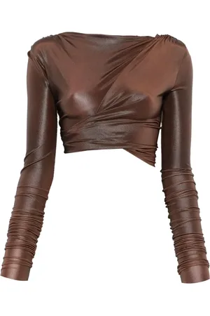 Rick Owens Mujer, Blusas y Camisas, Marrón, Talla: S