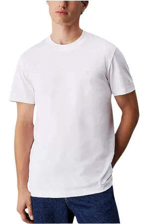 Calvin Klein Hombre, Camisetas, Blanco, Talla: L