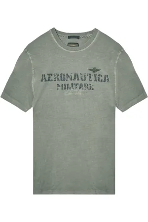 Aeronautica Militare Hombre, Camisetas, Verde, Talla: 3XL