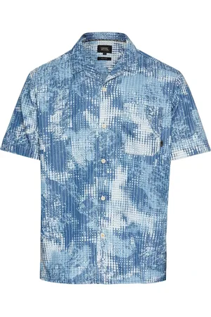 Camel Active Hombre, Camisas, Azul, Talla: 2XL
