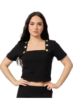 GAËLLE Mujer, Camisetas, Negro, Talla: L
