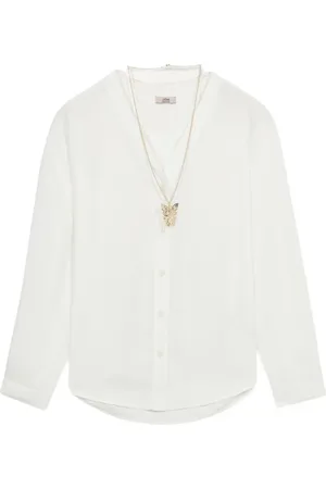 Oltre Mujer, Blusas y Camisas, Blanco, Talla: 4XL