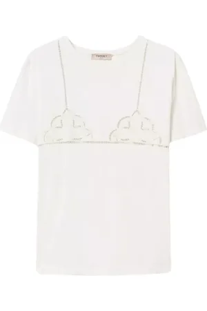 Twin-Set Mujer, Camisetas, Blanco, Talla: M