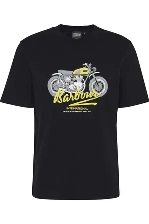 Barbour Hombre, Camisetas, Negro, Talla: L