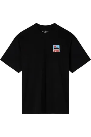 Edwin Hombre, Camisetas, Negro, Talla: L