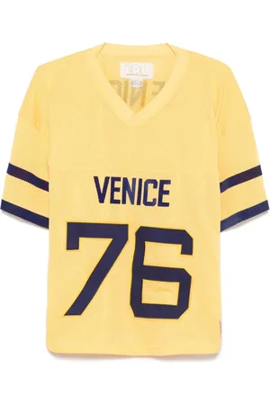 ERL Hombre, Camisetas, Amarillo, Talla: L