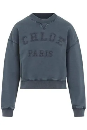 Chloé Mujer, Sudaderas, Azul, Talla: M