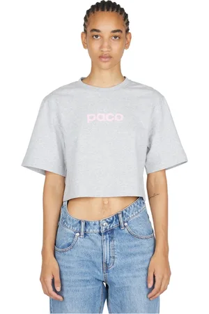 Paco rabanne Mujer, Camisetas, Gris, Talla: M