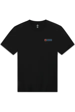 Converse Hombre, Camisetas, Negro, Talla: L