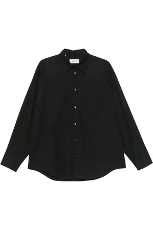LANEUS Hombre, Camisas, Negro, Talla: M