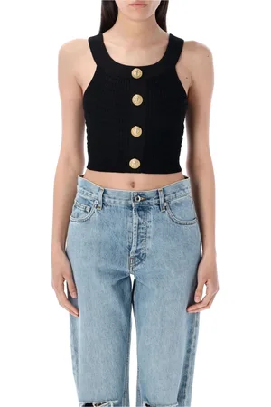 Balmain Mujer, Camisetas, Negro, Talla: S