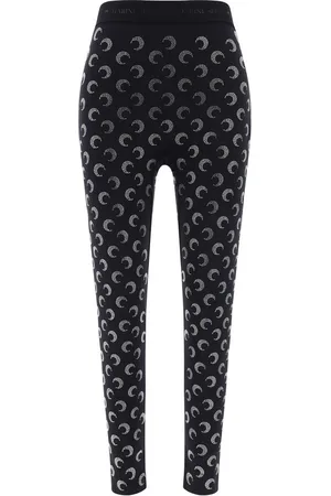 Marine Serre Mujer, Pantalones, Negro, Talla: M