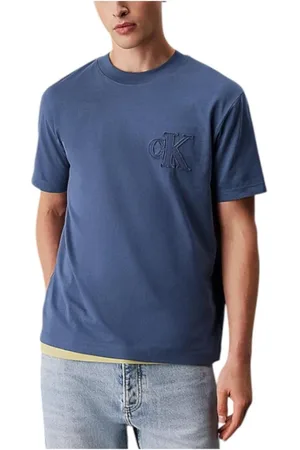 Calvin Klein Hombre, Camisetas, Azul, Talla: M