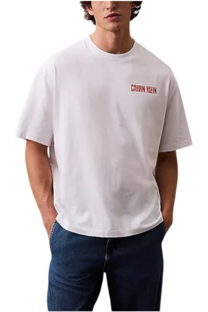 Calvin Klein Hombre, Camisetas, Blanco, Talla: 2XL