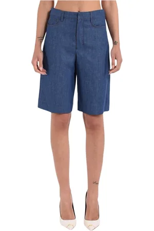 Max Mara Mujer, Pantalones cortos, Azul, Talla: S