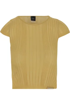 Pinko Mujer, Camisetas, Amarillo, Talla: S