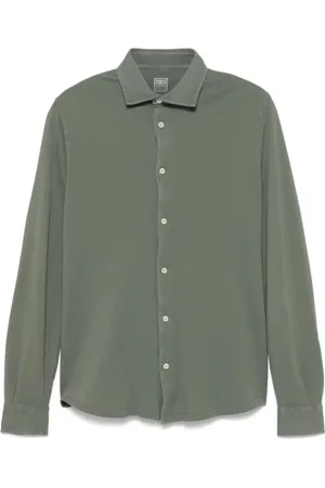 FEDELI Hombre, Camisas, Verde, Talla: S