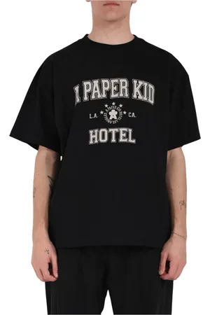 A PAPER KID Hombre, Camisetas, Negro, Talla: XS