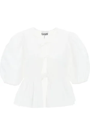 Ganni Mujer, Blusas y Camisas, Blanco, Talla: M