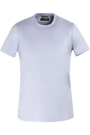 MOORER Hombre, Camisetas, Blanco, Talla: M