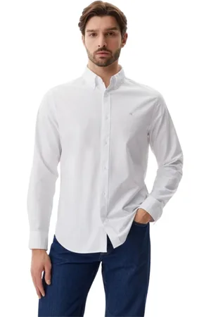 Calvin Klein Hombre, Camisas, Blanco, Talla: L