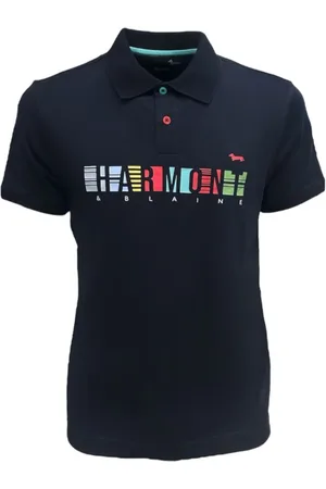 HARMONT&BLAINE Hombre, Camisetas, Azul, Talla: M