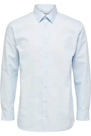 SELECTED Hombre, Camisas, Azul, Talla: M