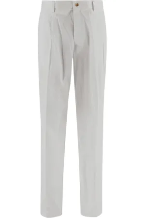 LANEUS Hombre, Pantalones, Blanco, Talla: M
