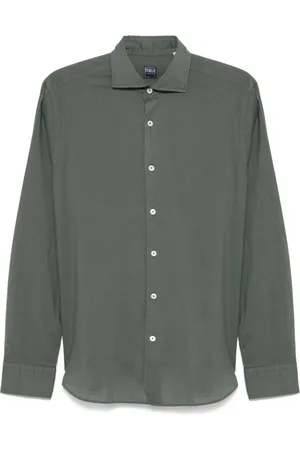 FEDELI Hombre, Camisas, Verde, Talla: 3XL