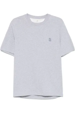 Brunello Cucinelli Hombre, Camisetas, Gris, Talla: M