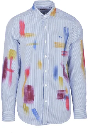 HARMONT&BLAINE Hombre, Camisas, Azul, Talla: S