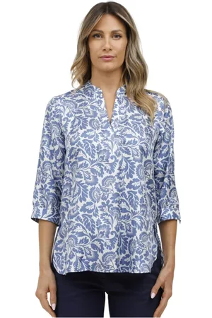 caliban Mujer, Blusas y Camisas, Azul, Talla: L