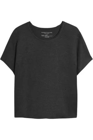 Majestic Mujer, Camisetas, Negro, Talla: M