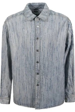 Msgm Hombre, Camisas, Azul, Talla: L