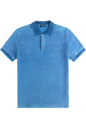 FAY Hombre, Camisetas, Azul, Talla: L