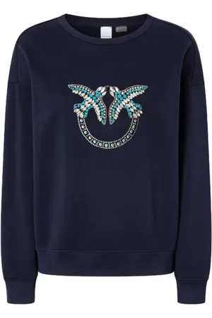 Pinko Mujer, Sudaderas, Azul, Talla: S