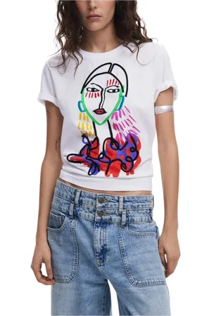 Desigual Mujer, Camisetas, Blanco, Talla: M