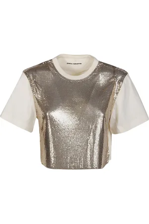 Paco rabanne Mujer, Camisetas, Marrón, Talla: S