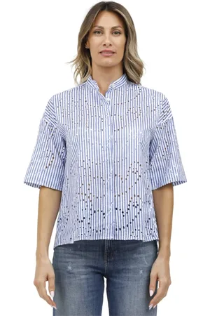 caliban Mujer, Blusas y Camisas, Azul, Talla: L