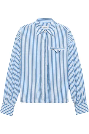 AMISH Mujer, Blusas y Camisas, Azul, Talla: S