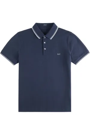 FAY Hombre, Camisetas, Azul, Talla: XL