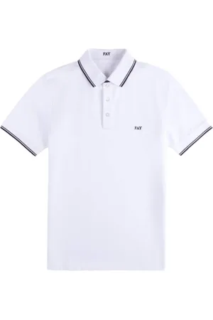 FAY Hombre, Camisetas, Blanco, Talla: XL