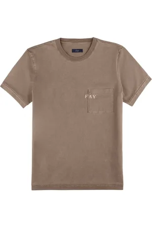 FAY Hombre, Camisetas, Marrón, Talla: 3XL